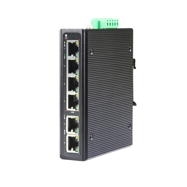 4 ports 10/100Mbps RJ45 PoE+ 2Port Uplink Industrial Switch